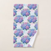 Chic Hydrangeen und Diamanten Handtuch-Set Badhandtuch Set (Handtuch)