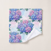 Chic Hydrangeen und Diamanten Handtuch-Set Badhandtuch Set (Waschlappen)