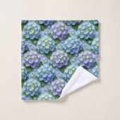 Chic Hydrangeen und Diamanten Handtuch-Set Badhandtuch Set (Waschlappen)