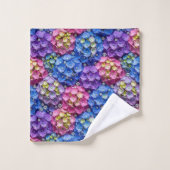Chic Hydrangeen und Diamanten Handtuch-Set Badhandtuch Set (Waschlappen)