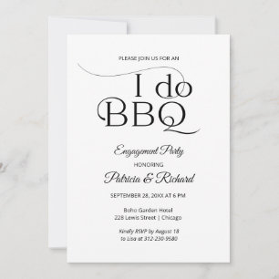 Chic I DO GRILLEN Engagement Party Einladung