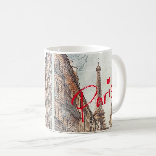 Chic I Liebe Paris | Eiffelturm Kaffeetasse (VorderseiteRechts)