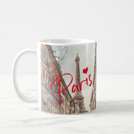 Chic I Liebe Paris | Eiffelturm Kaffeetasse (Links)