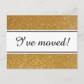 Chic Ich habe Imitate Gold Glitzer verschoben Post Ankündigungspostkarte (Vorderseite)