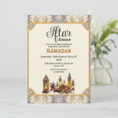 Chic Iftar Dinner Party Ramadan Kareem 2025 Einladung (Stehend Vorderseite)