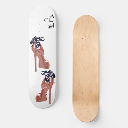 Chic Illustration Skateboard (Vorderseite)