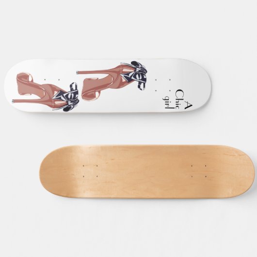 Chic Illustration Skateboard (Horizontal)