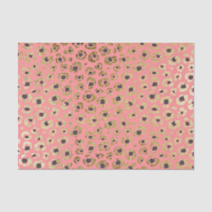 Chic-Imitat-Gold und schwarzer Cheetah-Druck auf Seidenpapier