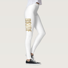 Chic-Imitat-Goldbraut-Junggeselinnen-Abschied Leggings