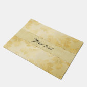 Chic-Imitat-Goldfolien-Blätter und Glitzer Fußmatte (Schrägansicht)