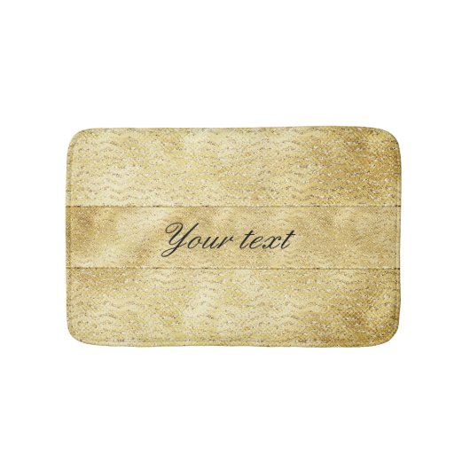 Chic-Imitat-GoldGlitzer-Sparren Badematte (Vorderseite)