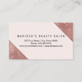 Chic-Imitat-Rosen-GoldGlitzersequins-Loyalität Treuekarte (Rückseite)