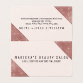 Chic-Imitat-Rosen-GoldGlitzersequins-Loyalität Visitenkarten (Außenseite Aufgefaltet)