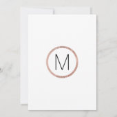 Chic-Imitat-Rosen-Goldhochzeits-Einladungen Einladung (Rückseite)