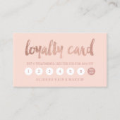 Chic-Imitat-Rosen-Goldtypographie erröten Treuekarte (Vorderseite)