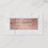 Chic-Imitat-Rosengoldtypographie-Marmorverabredung Terminkarte (Rückseite)