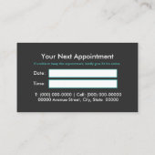 Chic Imitate gebürstetes Aquamarines Monogramm aus Terminkarte (Rückseite)