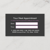 Chic Imitate gebürstetes Lila Monogramm aus Metall Terminkarte (Rückseite)