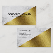 Chic Imitate geometrischer Gold- und Grunge-Farbbl Visitenkarte (Vorne/Hinten)