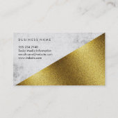 Chic Imitate geometrischer Gold- und Grunge-Farbbl Visitenkarte (Rückseite)