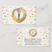 Chic Imitate Gold Brushed | Glitzer Polka Dots Visitenkarte (Vorne/Hinten)