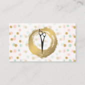 Chic Imitate Gold Brushed | Glitzer Polka Dots Visitenkarte (Vorderseite)