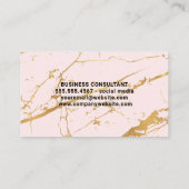 Chic Imitate Gold Brushed | Goldmarmor Visitenkarte (Rückseite)