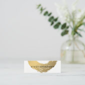 Chic Imitate Gold Brushed Mini Visitenkarte (Stehend Vorderseite)
