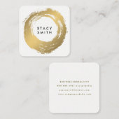 Chic Imitate Gold Brushed Quadratische Visitenkarte (Vorne/Hinten)