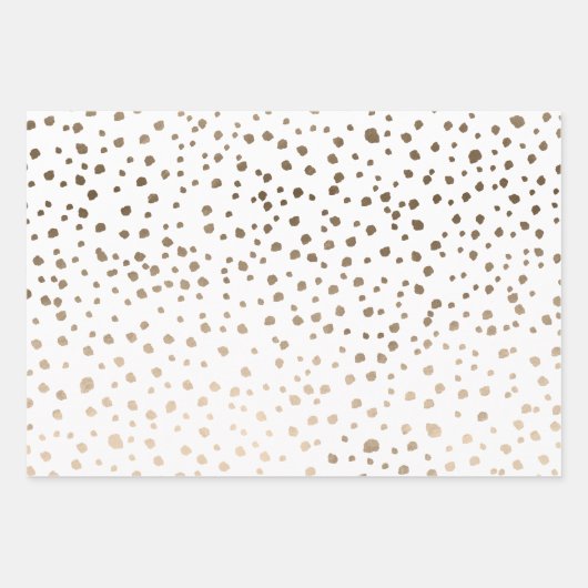 Chic Imitate Gold Dot Muster Geschenkpapier Set (Vorderseite 2)