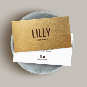 Chic Imitate Gold FoBold Moderne Typografie Visitenkarte
