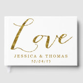 Chic Imitate Gold Foil Liebe Custom Wedding Liebe Gästebuch (Vorderseite)