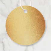 Chic Imitate Gold Foil Monogram Wedding Rings Geschenkanhänger (Rückseite)
