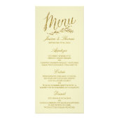 Chic Imitate Gold Foil Wedding Menu Template - Elf Werbekarte (Vorne)