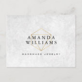 Chic Imitate Gold Gemstone Schmuck Designer Postca Postkarte (Vorderseite)