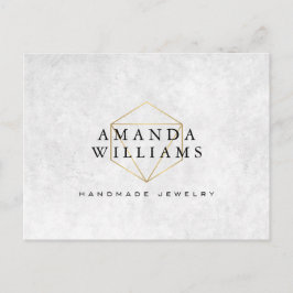 Chic Imitate Gold Gemstone Schmuck Designer Postca Postkarte