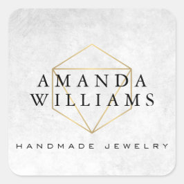 Chic Imitate Gold Gemstone Schmuck Designer Sticke Quadratischer Aufkleber