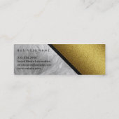 Chic Imitate Gold Glas mit Ledermatte Mini Visitenkarte (Rückseite)