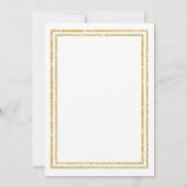 Chic Imitate Gold Glittered Trim - 12x18 Wedite Ei Einladung (Rückseite)