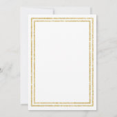Chic Imitate Gold Glittered Trim - 12x18 Wedite Ei Einladung (Rückseite)