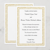 Chic Imitate Gold Glittered Trim - 12x18 Wedite Ei Einladung (Vorne/Hinten)