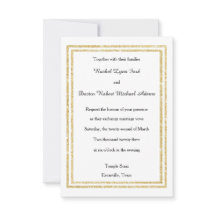 Chic Imitate Gold Glittered Trim - 3x5 Hochzeit Ei