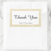 Chic Imitate Gold Glittered Trim - Rectangle Aufkl Rechteckiger Aufkleber (Tasche)