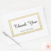 Chic Imitate Gold Glittered Trim - Rectangle Aufkl Rechteckiger Aufkleber (Umschlag)