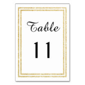 Chic Imitate Gold Glittered Trim - Table Card Tischnummer (Rückseite)