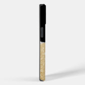 Chic Imitate Gold Glitzer Black & Pearl Monogram Case-Mate iPhone Hülle (Rückseite / Rechts)