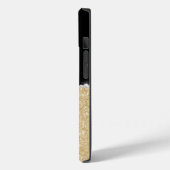 Chic Imitate Gold Glitzer Black & Pearl Monogram Case-Mate iPhone Hülle (Rückseite / Links)