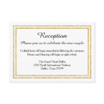 Chic Imitate Gold Glitzer Trim-Empfang Invition