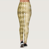 Chic Imitate Gold Harlequin Diamond Pattern Leggings (Rückseite)