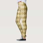 Chic Imitate Gold Harlequin Diamond Pattern Leggings (Links)